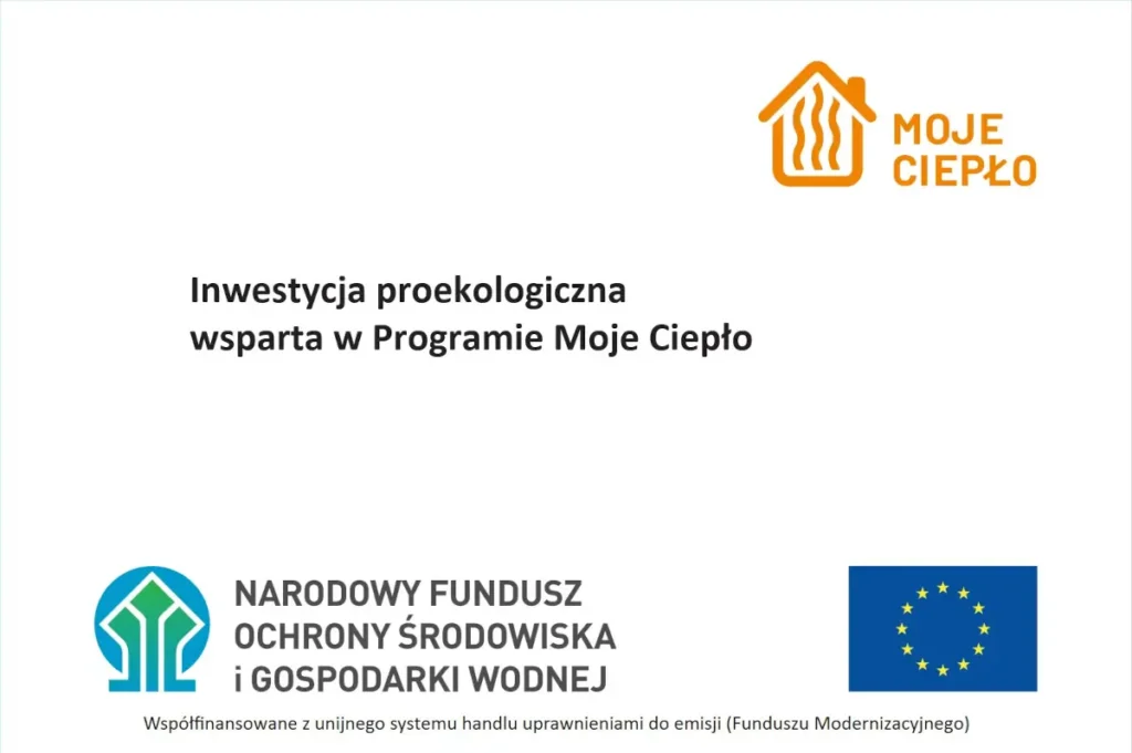 tabliczka informacyjna programu Moje Ciepło