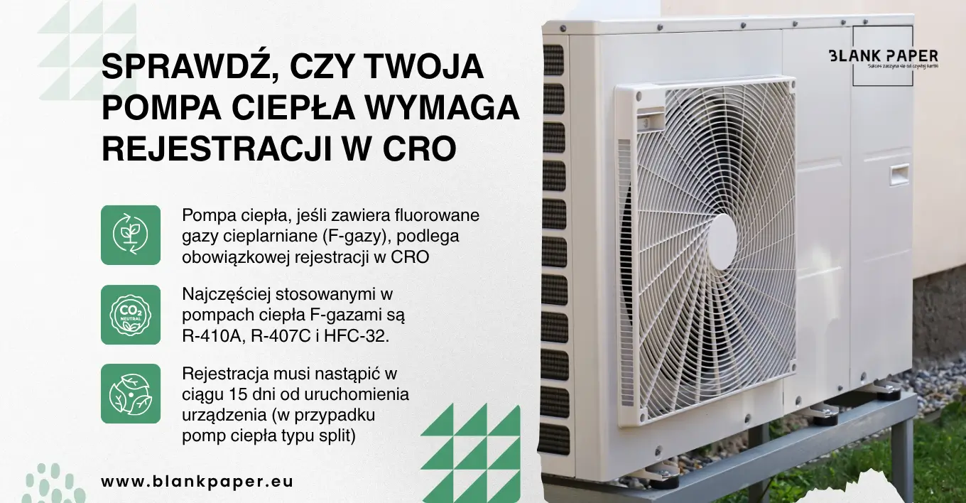 rejestracja pompy ciepła