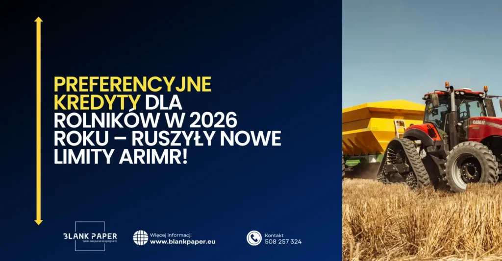 kredyty dla rolników 2026
