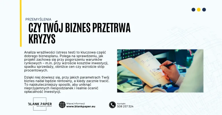 analiza wrażliwości w biznesplanie