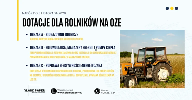 dotacje dla rolnik&oacute;w na oze w 2025 - fotowoltaika, biogazownie, magazyn energii
